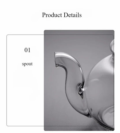 High Quality Heat Resistant Glass Teapot Jasmine Tea Infuser Borosilicate Glass Tea Set Kettle Practical Bottle Flower Tea Pot