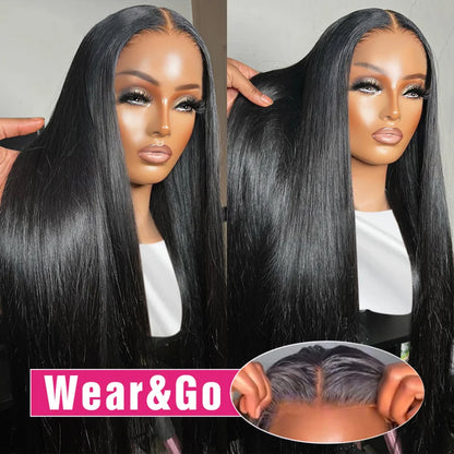 Ready to Wear Glueless Wig Straight 13x6 Transparent Lace Frontal Wig 30 34inches Human Hair Bone Straight 6x4 Lace Frontal Wigs