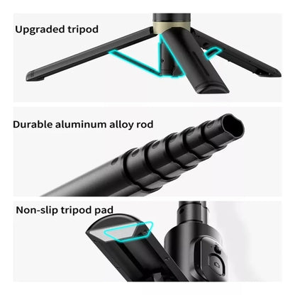 2025 NEW Bluetooth Selfie Stick  Foldable Wireless Tripod with Bluetooth Shutter Monopod Live Photograph for iphone