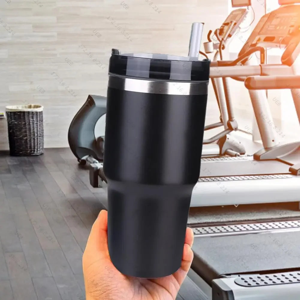 20oz Stainless Steel Thermos Bottle With Straw Water Bottle Thermo Coffee Mug Car Thermos Mug Travel Vacuum