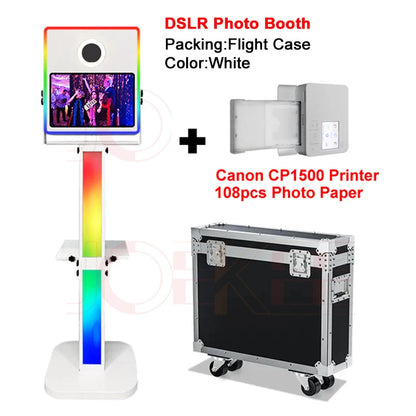 15.6 inch Touch Screen Portable Selfie Machine Magic Mirror Photo Booth DSLR Photo Booth for Weddings Parties Events