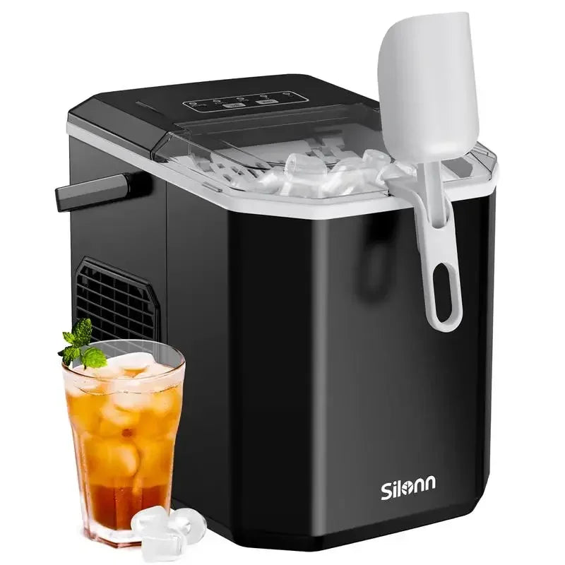 Silonn Ice Maker Countertop, Portable Ice Machine, Self-Cleaning, 9 Cubes in 6 Mins, for Home, Kitchen