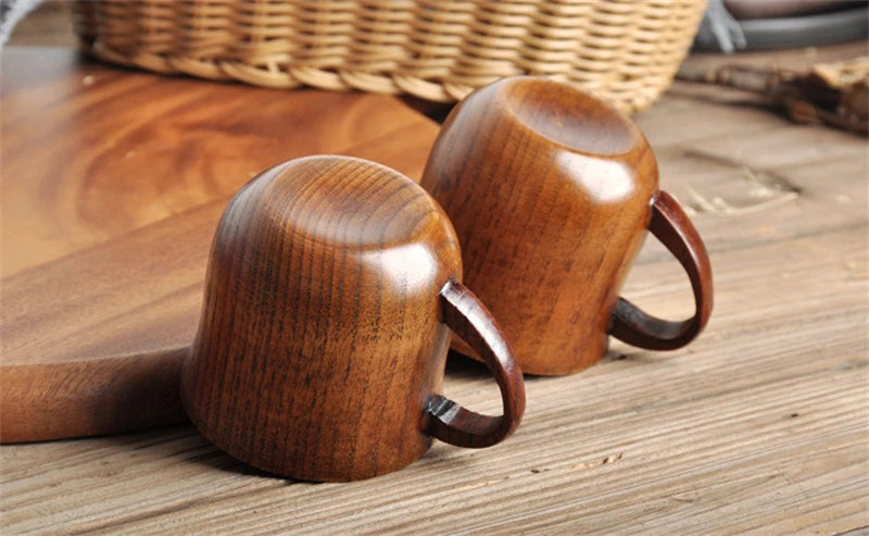 Wooden Big Belly Cups Handmade Natural Spruce Wood Cups Beer Tea Coffee Milk Water Cup Kitchen Bar Drinkware for Kitchen