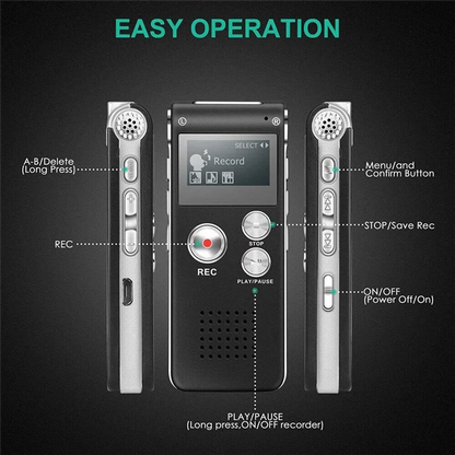 Paranormal Equipment Digital EVP Voice Activated Recorder USB US 8GB Black