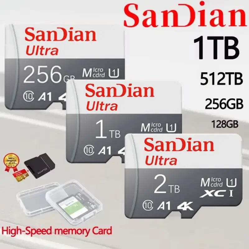 NEW Original Class10 SD Card 2TB 1TB Large Capacity Memory Cards 512GB Micro TF SD Card High Speed TF Flash Card For Phone - MarvelouStoree