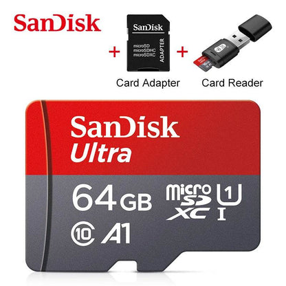 Sandisk Ultra A1 Micro SD Card 128GB 32GB 64GB 256GB Memory Card STF Flash Card Memory Cards 32/64/128GB for Phone + Card Reader - MarvelouStoree