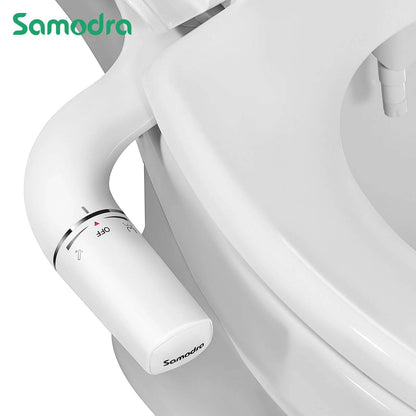 SAMODRA Bidet Attachment Ultra-Slim Toilet Seat Attachment Dual Nozzle Bidet Adjustable Water Pressure Non-Electric Ass Sprayer - MarvelouStoree