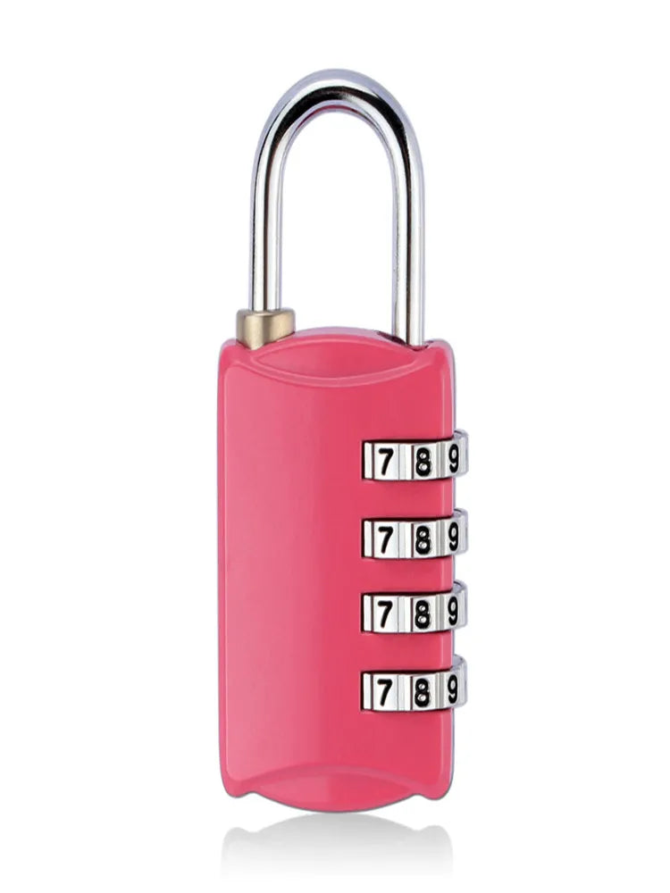 4 Dial Digit Number Combination Password Travel Lock Security Protect Suitcase Luggage Metal Code Password Lock Padlock