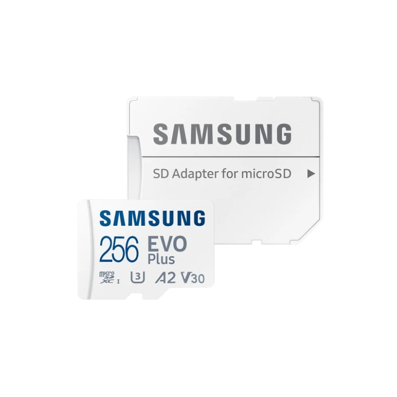 Samsung 512GB 256GB 128GB A2 V30 Memory Card EVO Plus Micro SD Card 64GB A1 V10 High Speed UHS-I Class10 TF Card For Camera