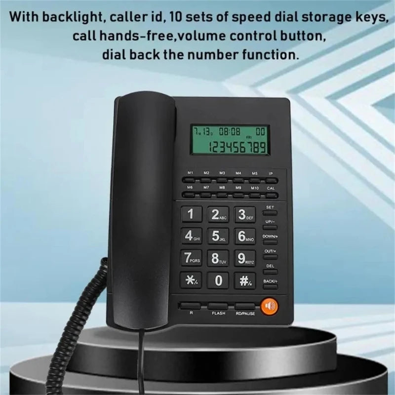 Corded Landline Phone Big Button Household Business Desktop Landline Telephone