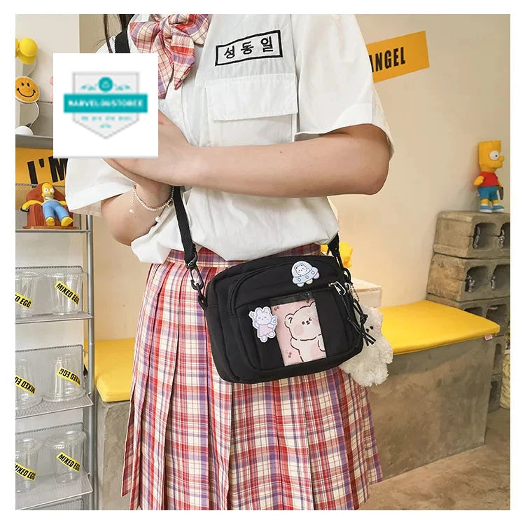 New Kawaii Bag Girls 2024 New JK Transparent Bag Small Crossbody Bag For Women Purses and Handbags Shoulder Bag Itabag Bolso