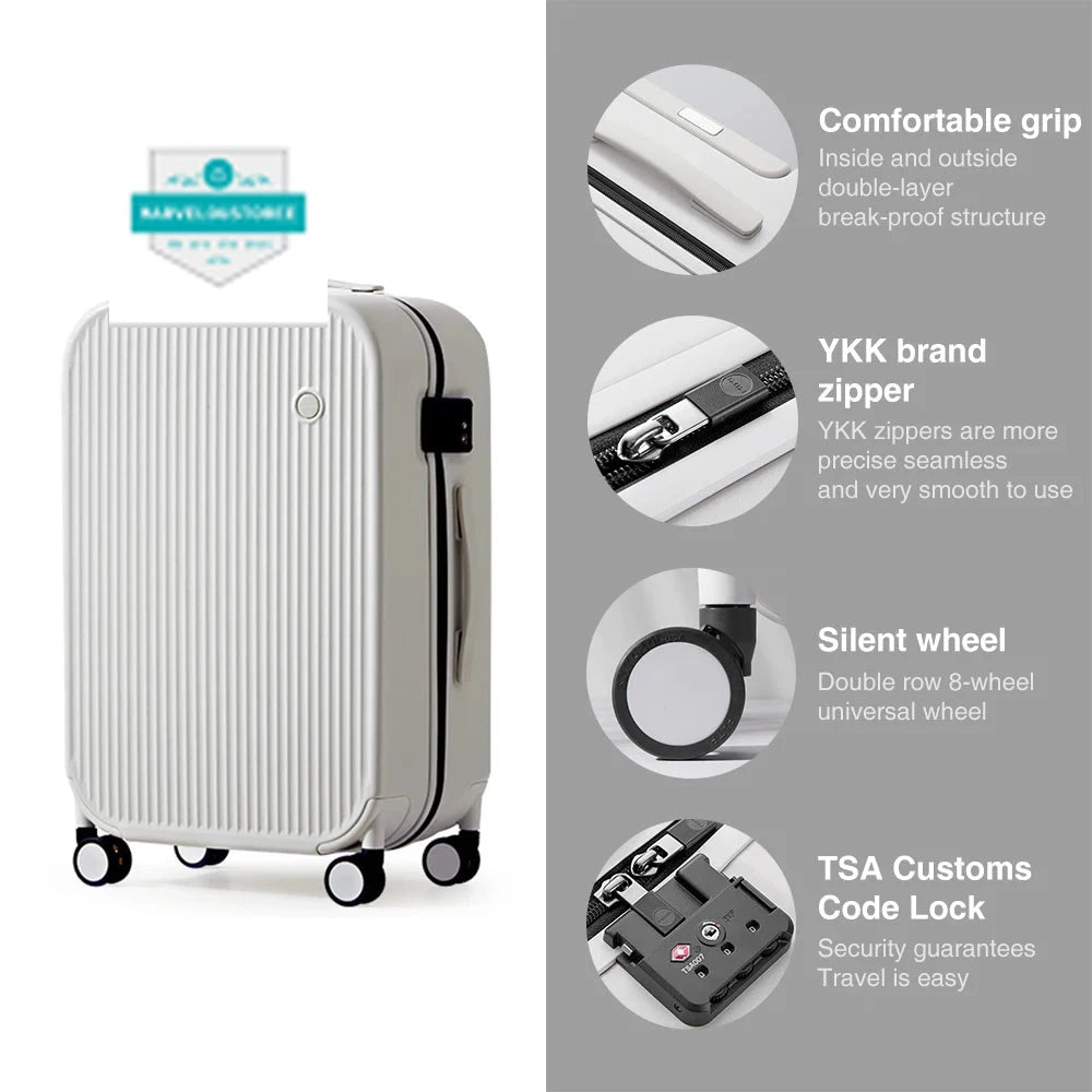 Mixi New Design Hardside Rolling Luggage Men Women Travel Suitcase 100% PC with Spinner Wheels TSA Lock Trolley 20 24 26 M9268