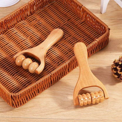 Wooden Roller Massager Neck Shoulder and Leg Universal Hand Massager Massage Tool Foot Massager - MarvelouStoree