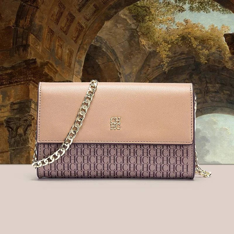 Classic Solid Color Exquisite Craftsmanship Light Luxury Design New 2024 Chain Bag Letter Element Women's Crossbody Bag