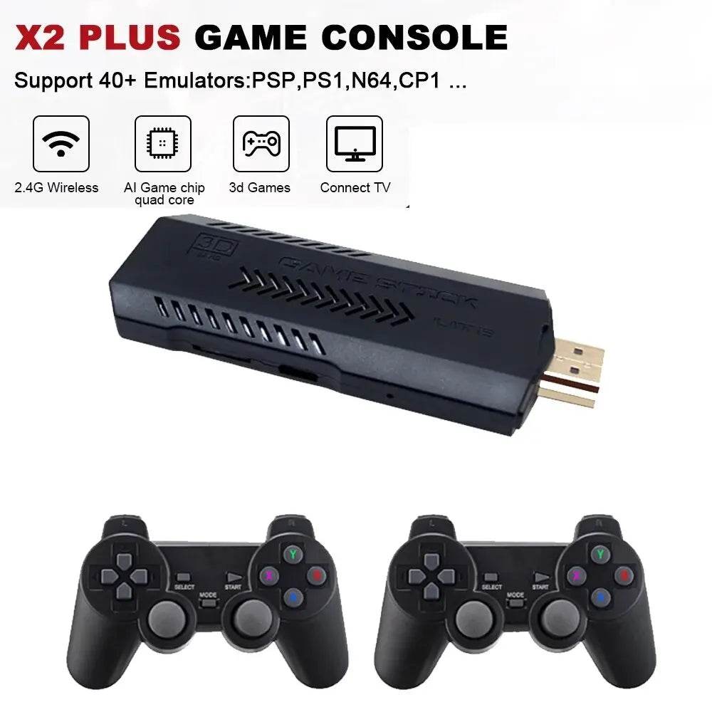 X2 Plus 256G 50000 Game GD10 Pro 4K Game Player 3D HD Retro Video Game Console Wireless Controller TV 50 Emulator For Kids Gifts - MarvelouStoree