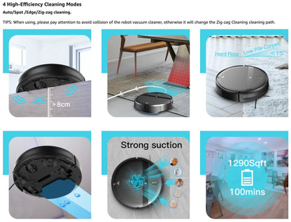 MAMNV G20 Robot Vacuum Cleaner Multiple Floors Home Appliance Restricted Area Setting Smart Home App Carpet Cleaning Pet Sweeper