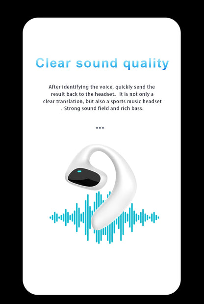 M8 Translator Earbuds 144 Language Translator Device Two Way Real Time Translation 97% High Accuracy Support Music Calling