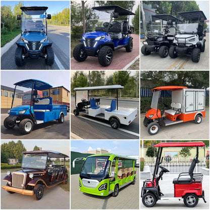 2023 New Tourist Golf Carts Four-Whee 4 Seat 48V 72V Vehicle Street Legal Electric Golf Cart 6 Seater Lithium Battery Golf Car