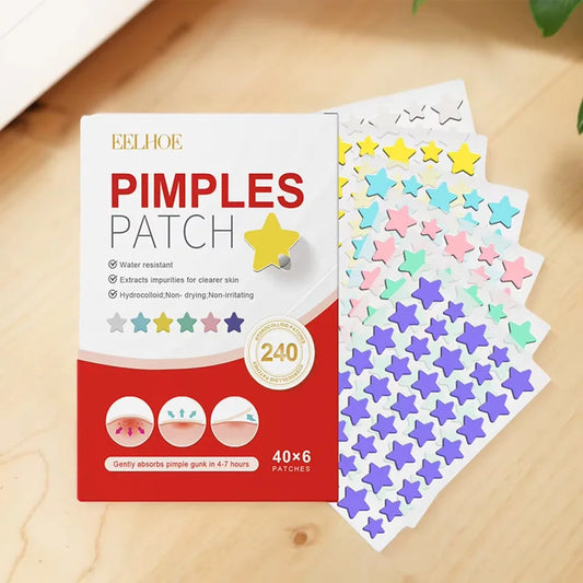 240Pcs New High-end Pimple Patch Acne Patches Heart/Star Shape Acne Dots Patches Moisturizes for Covering Zits and Blemishes