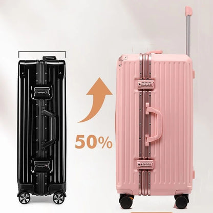 Package 22“24”26“28”30 Inch New Luggage Men's Large-capacity Trolley Case Women's Aluminum Frame Boarding Box Rolling Suitcase