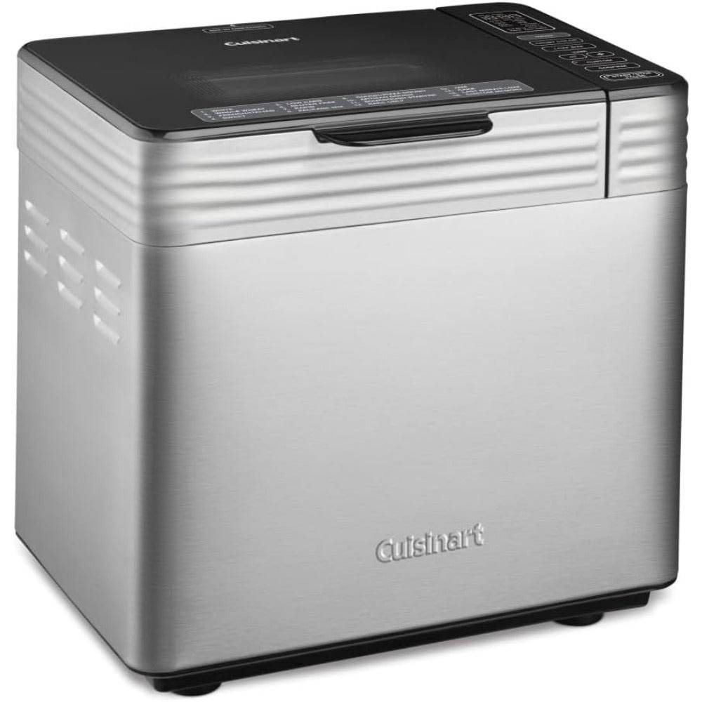 Bread Maker Machine, Compact and Automatic, Customizable Settings, Up to 2lb Loaves, CBK-110P1, Silver,Black - MarvelouStoree