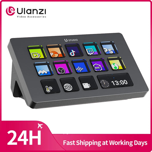 Ulanzi D200 Production Console and Studio Controller for Gaming/Office/Livestreaming/Content Creation Youtube Tiktok