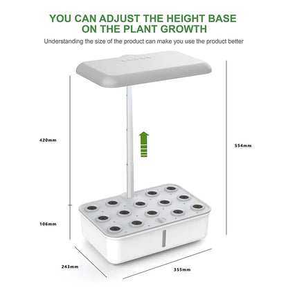 Tuya WIFI-compatible Hidroponia Growing System with LED Light Planter Smart Plant Pot Indoor Herb Vegetable Flower Cultivation