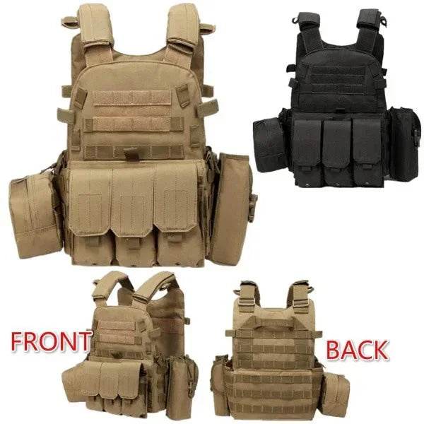 6094 Military Combat Army Wargame VestNylon Pouch Molle Gear Tactical Vest Body Armor Hunting Plate Carrier Airsoft Accessorie