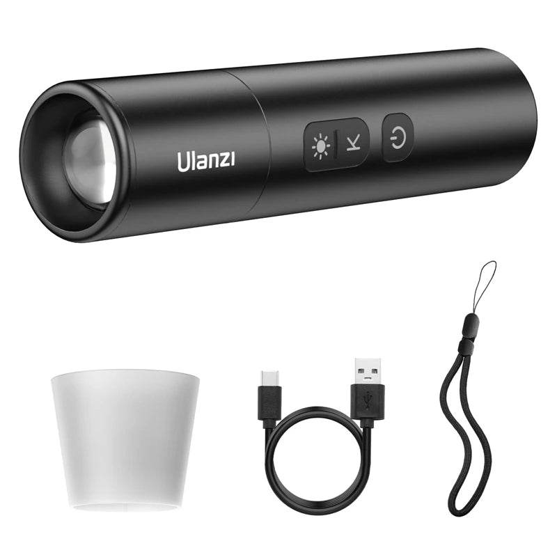 Ulanzi LM07 Videography Flashlight Bi-Color Dimmable Brightness Zoomable Light Photography Video Light for Outdoor - MarvelouStoree