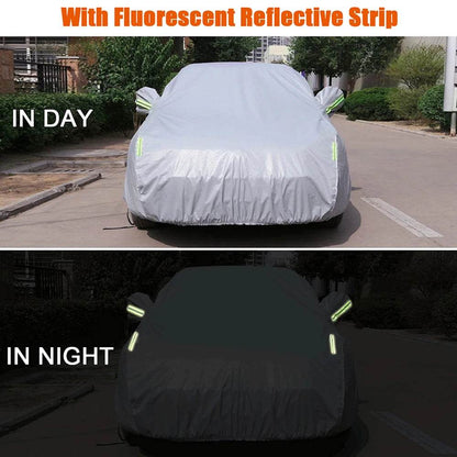 S-XXL Car Cover Sedan Full Covers with Reflective Strip Sunscreen Protection Dustproof&Waterproof UV Scratch-Resistant Universal - MarvelouStoree