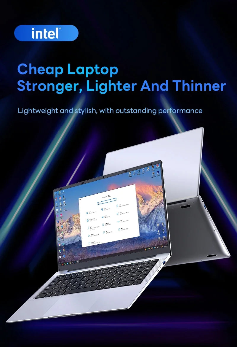 2024 Portable Windows 11 i7 Laptop Computer PC 14.1" 1920*1080P Notebook Intel Core i7 7500U 12GB RAM 1TB 2TB SSD Gaming Laptops