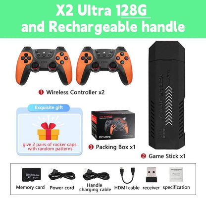 X2 Ultra Video Game Stick Console Or ONLY 2.4G Double Wireless Controller 4K HD30000 Games 128G Retro Games Christmas Gift - MarvelouStoree