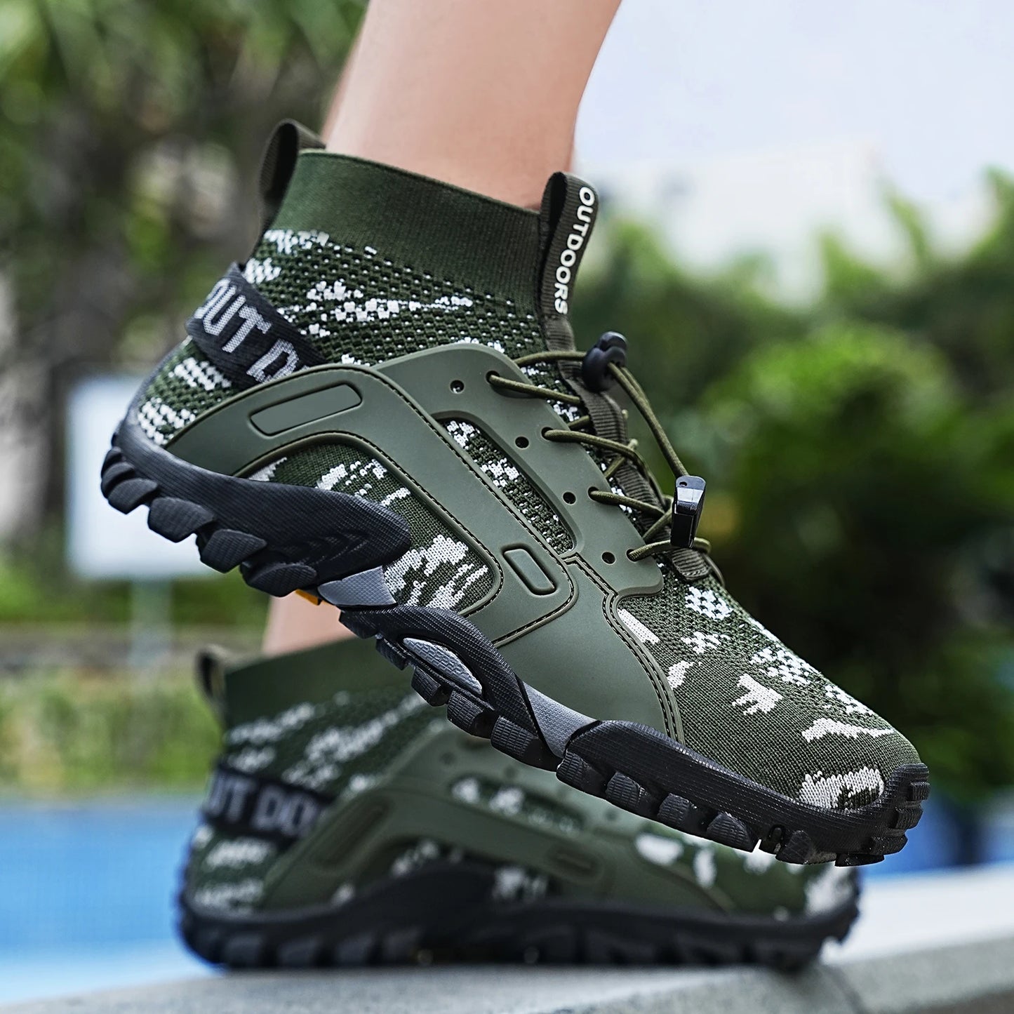 High-Top Barefoot Upstream Water Shoes Trekking Mountain Boots Anti-Skid Hiking Sneakers Outdoor Wear-Resistant Water Shoes