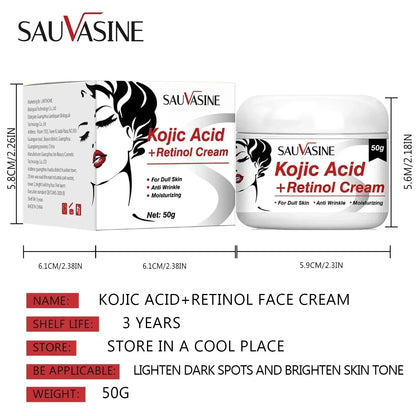 Remove Pigment Melanin Whitening Face Cream Remove Dark Spots Cream Nourishing & Resurfacing Fade Skin Care Kojic Acid Cream