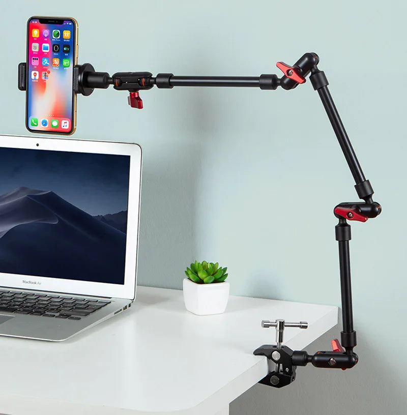 BFOLLOW 32" 22" Smartphone Bracket Magic Arm for Camera Articulated Flexible Wall Mount Desk Clamp Tablet Webcam Gopro Stand