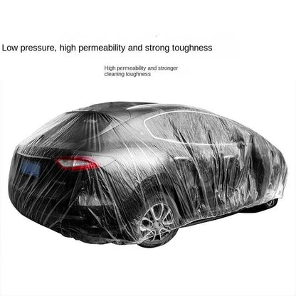 Disposable Transparent Car Clothing Cover Dustproof Rainproof Transparent Paint Dustproof Plastic PE Film Rainproof Car Cover - MarvelouStoree