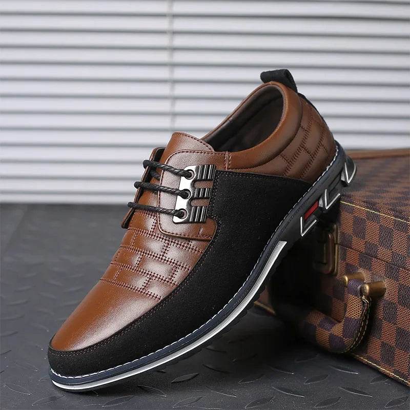 Hot Men Casual Shoes Buckle Leather Shoes for Men Business Slip-on Shoes Office Work Shoes Men Loafers Sapato Masculino - MarvelouStoree