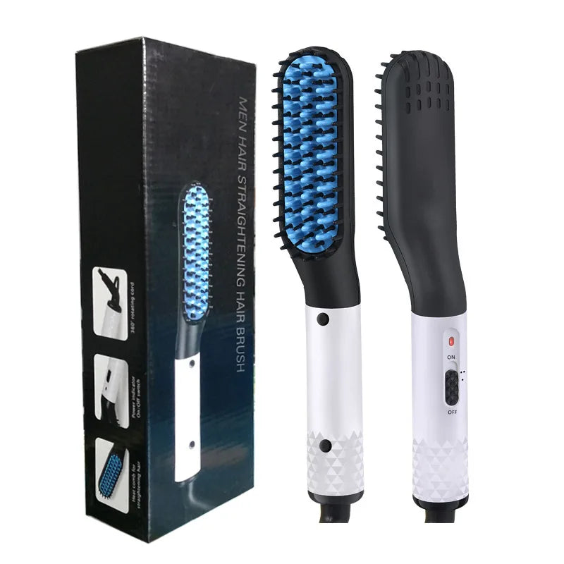 Man Hair Comb Brush Beard Straightener Multifunctional Hair Straightening Comb Hair Curler Fast Heating Styling Tools