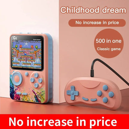 G5 500 In 1 MINI Game Handheld Game Players Portable Retro Video Console Boy 8 Bit 3.0 Inch Color LCD Screen Games