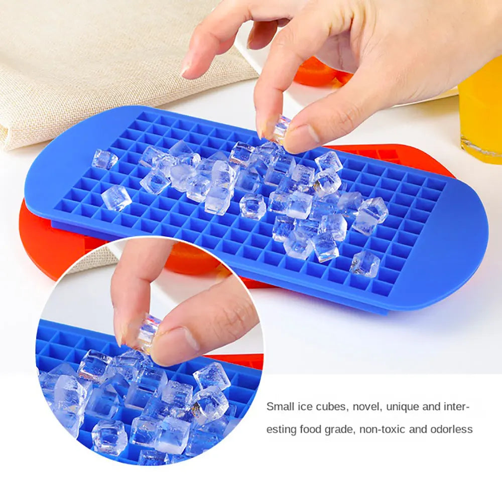 Silicone World Silicone Ice Cube Tray 160 Grids Ice Cube Silicone Mold Mini Square Ice Cube Mold Ice Making Molds