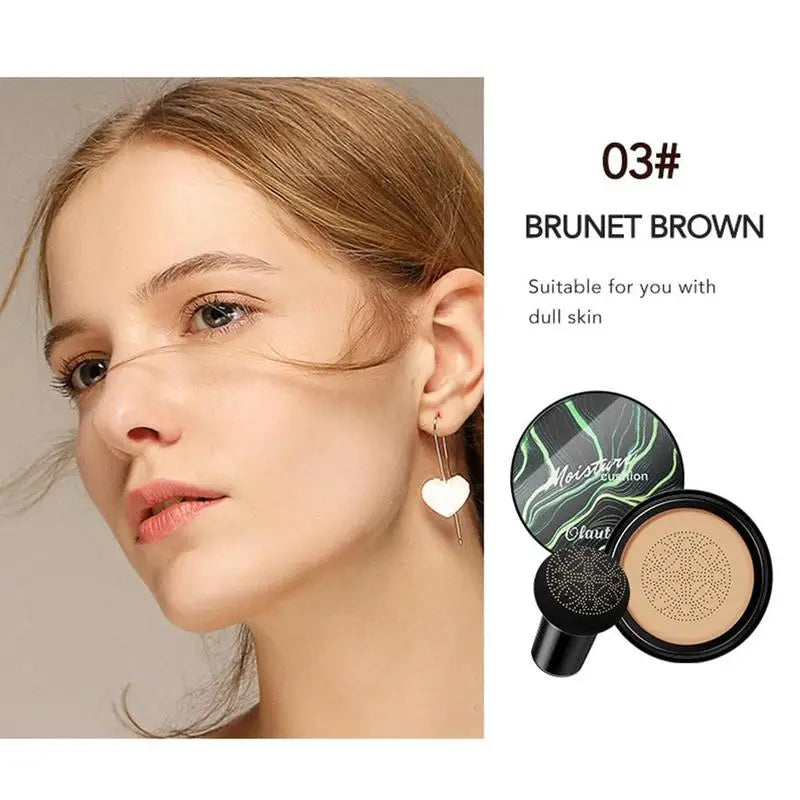 BB CC Cream Face Foundation Concealer Cushion Mushroom Base Waterproof Brighten Makeup Brightening Tone Cosmetics Make up