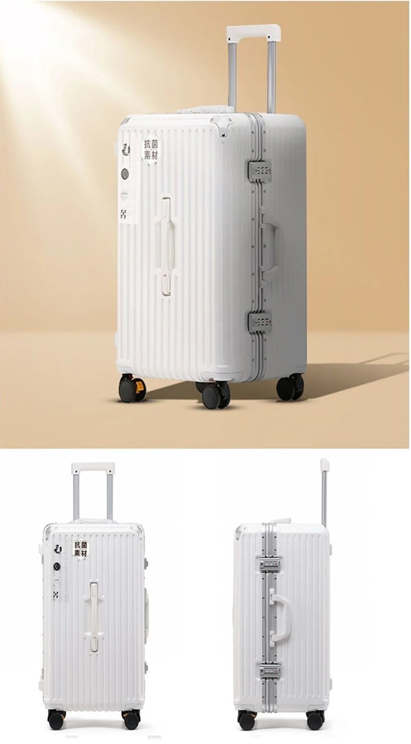 Package 22“24”26“28”30 Inch New Luggage Men's Large-capacity Trolley Case Women's Aluminum Frame Boarding Box Rolling Suitcase