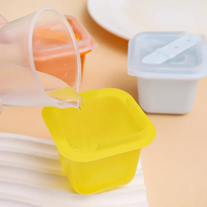 Square Ice Cube Molds Food Grade Silicone Ice Cream Mould Tray with Popsicle Stick DIY Jelly Pudding Summer Ice Drink Ball Maker