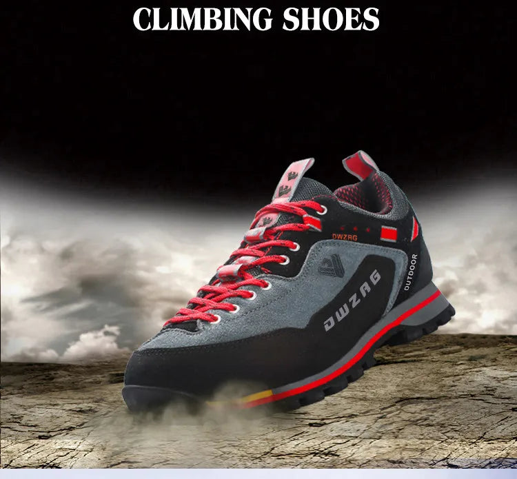 Fashion Waterproof Hiking Shoes Men's Climbing Shoes Anti-collision Fashion Outdoor Casual Lace-up Sneakers