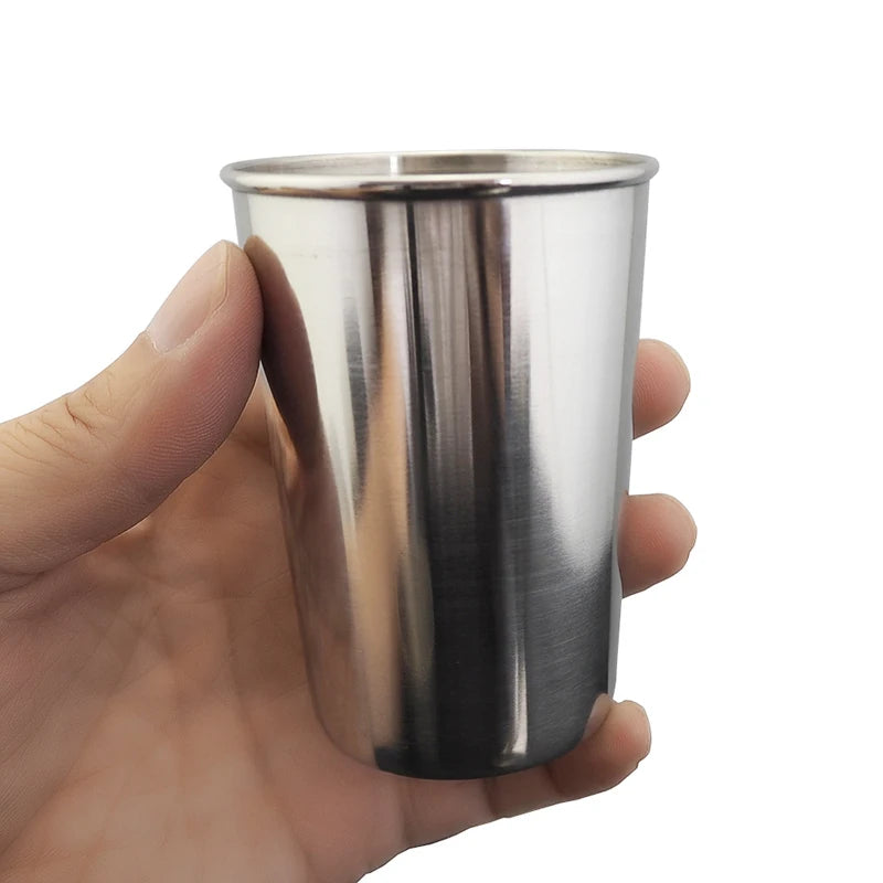 30/70/180/320ML Mini Glasses Stainless Steel Metal Beer Cup Wine Cups For Portable Drinkware Set Kitchen Accessories 1PC