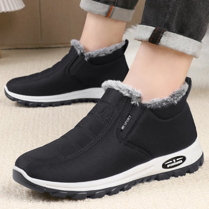 Men's sneakers Outdoors Plush Warm winter waterproof shoes high quality non slip Hiking Ankle Boots Winter shoes for men work