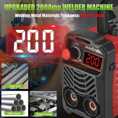 200Amp 20PCS Rods Stick Welder, Super MINI Portable Welding Machine, IGBT Inverter Welder Machine 110V with Hot Start Arc - MarvelouStoree