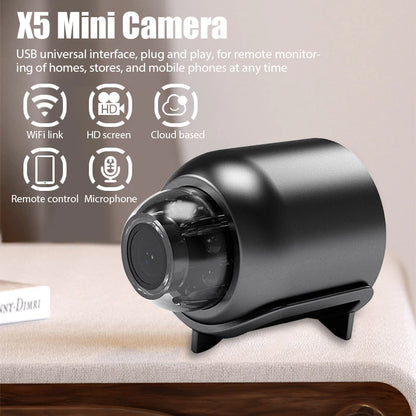 1080P Full HD Mini Camera Wifi IP Smart Indoor Night Vision AI Human Camcorder Audio Video Wired for Home Security Surveillance