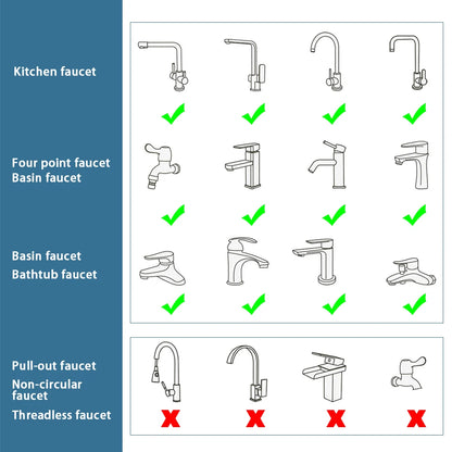 Dual Mode 1440° Rotation Faucet Aerator Splash Kitchen Tap Extend Water Nozzle Faucet 22/24mm Adaptor Faucet Bubbler Robotic Arm