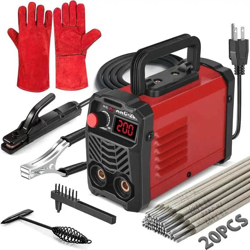 200Amp 20PCS Rods Stick Welder, Super MINI Portable Welding Machine, IGBT Inverter Welder Machine 110V with Hot Start Arc - MarvelouStoree